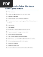 Download 100 Things to Do Before The Hunger Games Opens in March by HGFiresideChat SN75939976 doc pdf