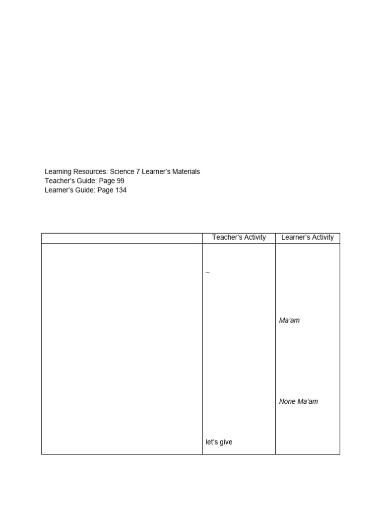 Detailed Lesson Plan in Science 7 | PDF