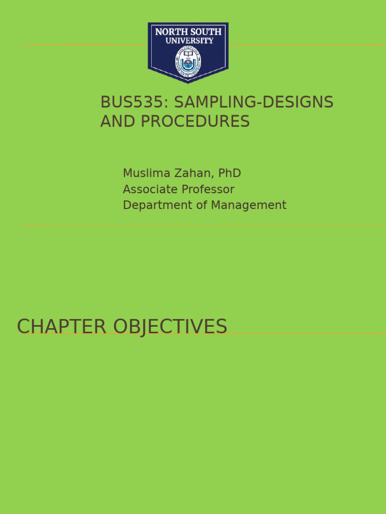 Lecture+7 Sampling+Desings+and+Procedures+ +Copy | PDF
