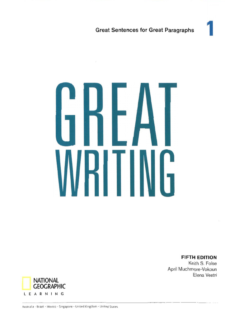 National Geographic Great Writing 5th Ed 1 Student Book | PDF