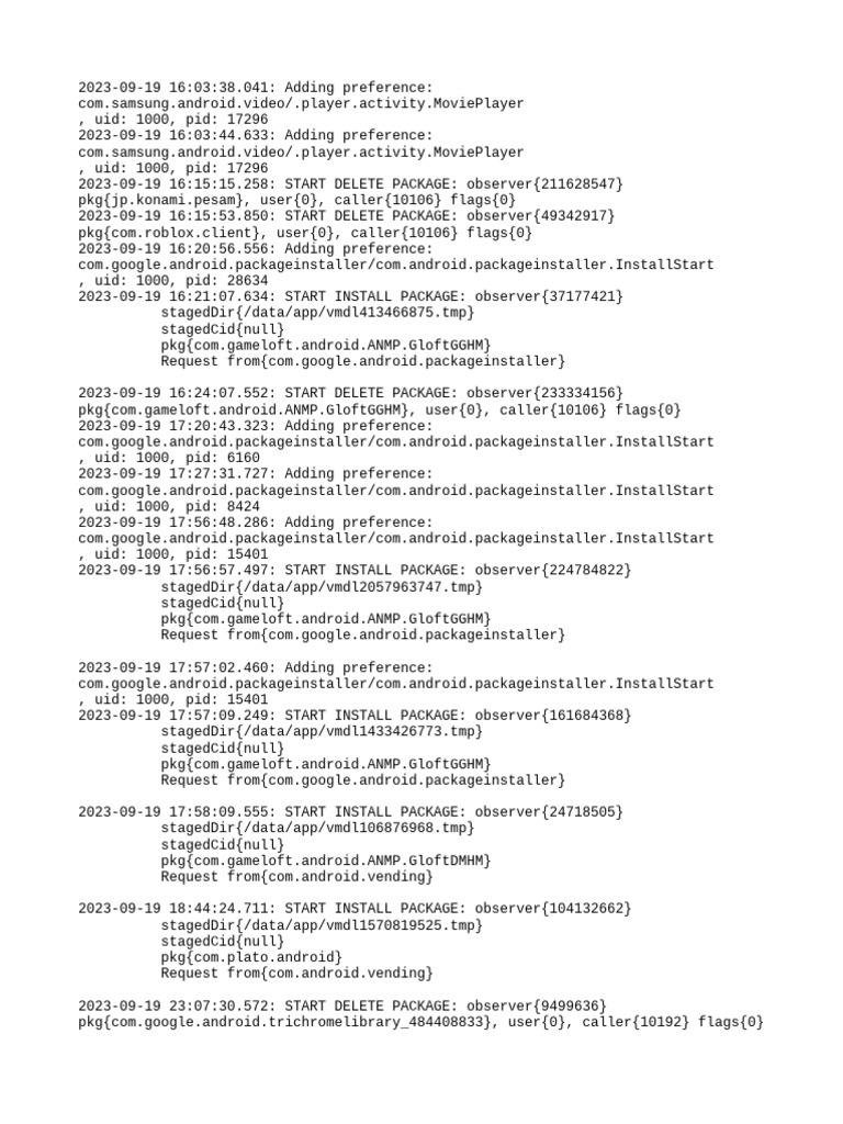 PM Debug Info | PDF