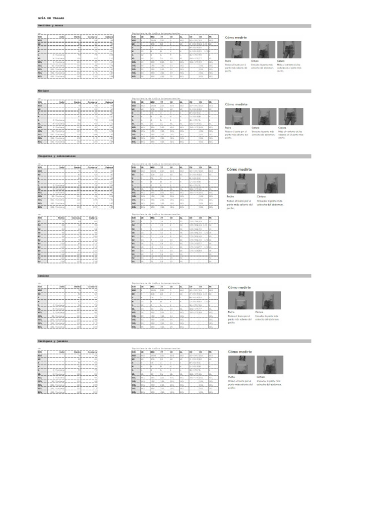 Guia de Tallas 3 | PDF