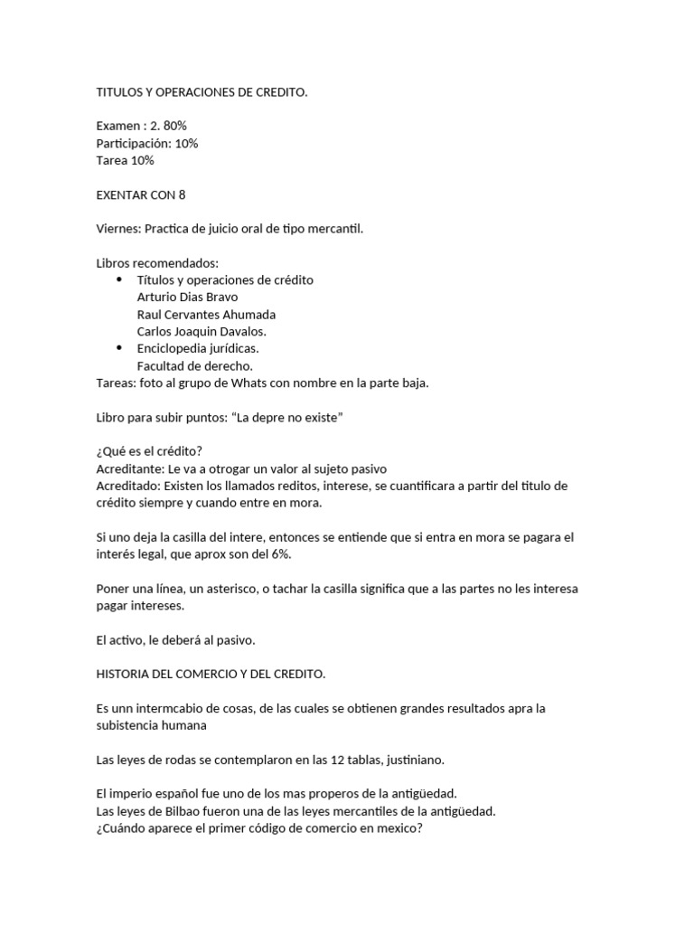 Titulos y Operaciones de Credito | PDF