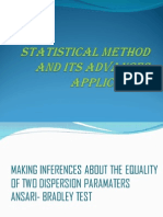 Statistical Method and Its Advances Application