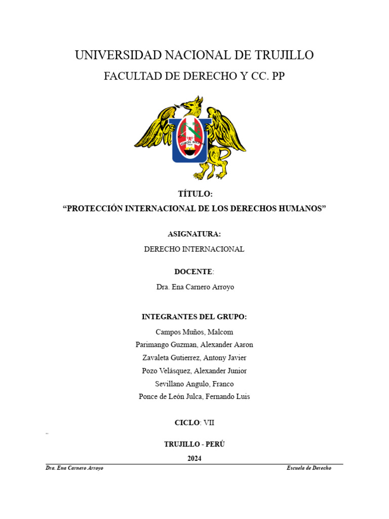 La Protección Internacional de Los Derechos Humanos | PDF