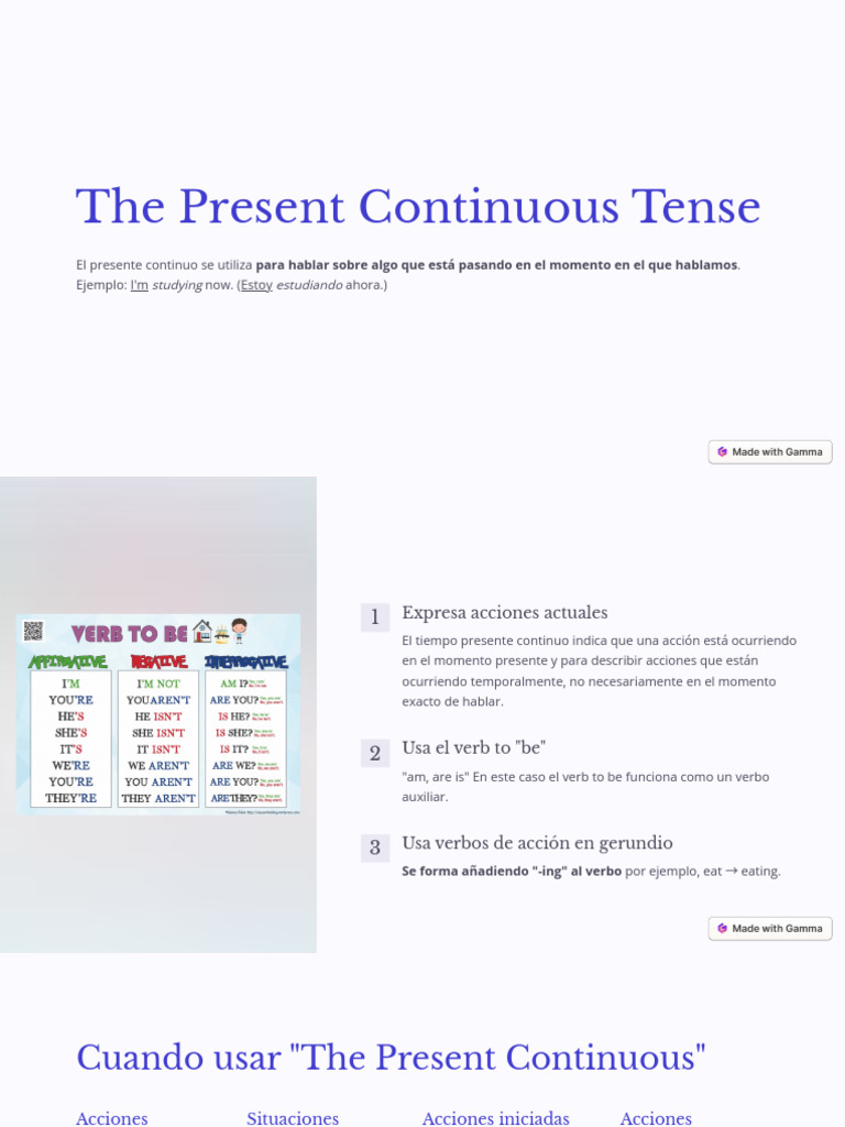 UNIT 6 The Present Continuous Tense | PDF