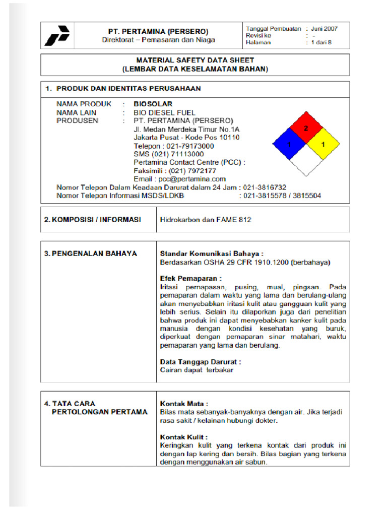 MSDS Solar | PDF