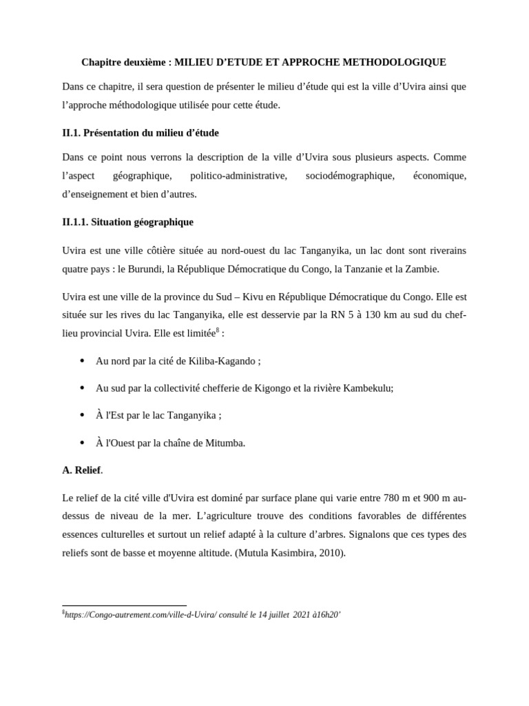 Chapitre Deuxième Memoire Pdf