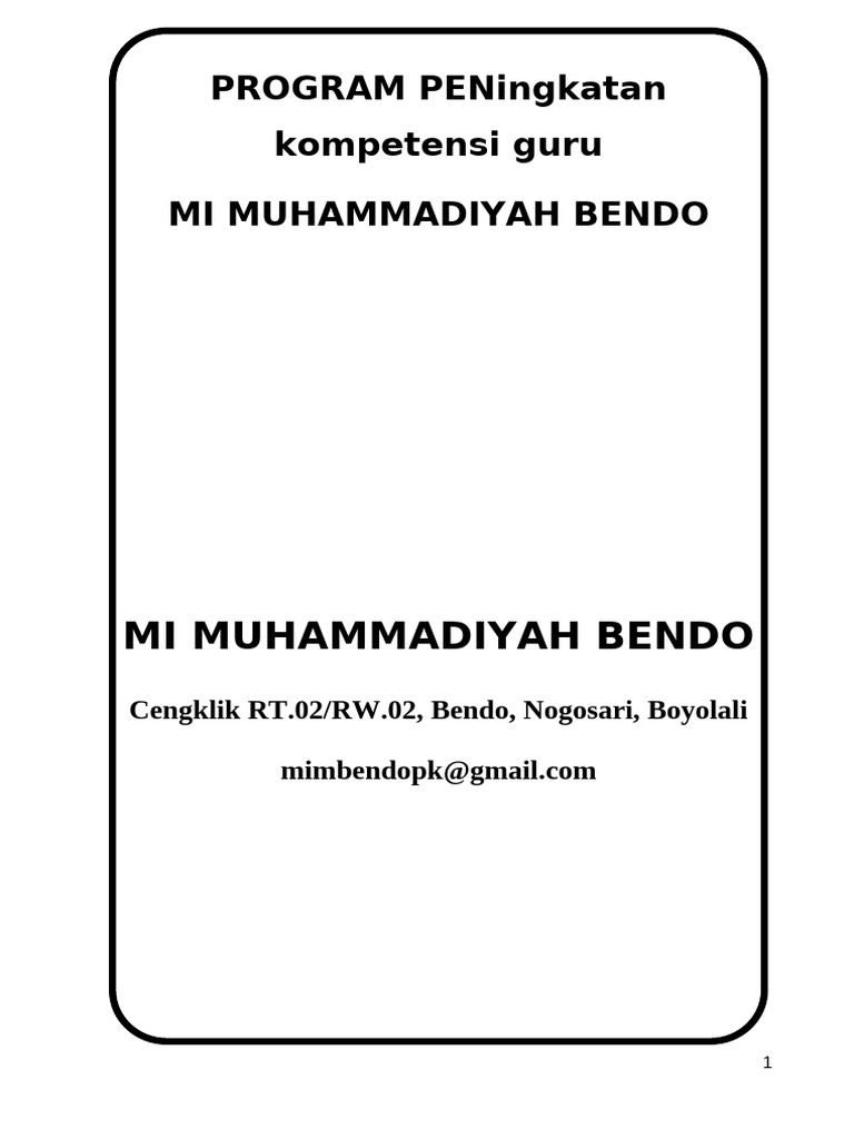 Program Peningkatan Kompetensi Guru Pdf