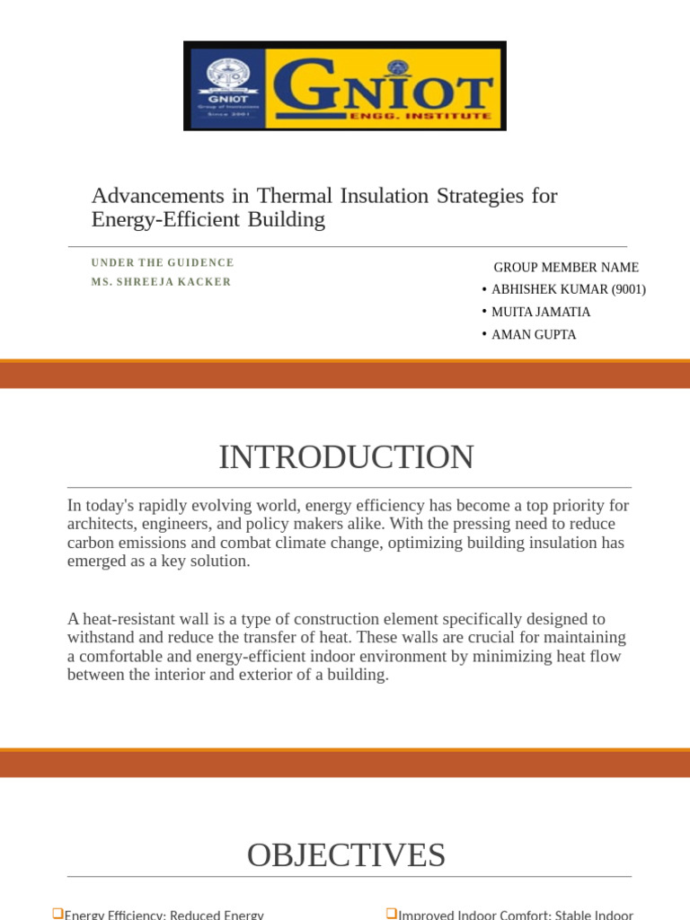 Advancements in Thermal Insulation Strategies For Energy-Efficient ...