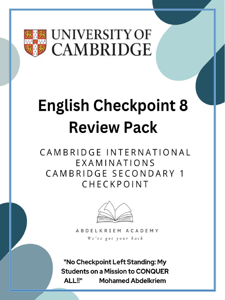 Checkpoint 8 Final Review Pack MR Mohamed Abdelkriem' | PDF