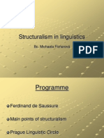 Structuralism in Linguistics: Bc. Michaela Ficnarová