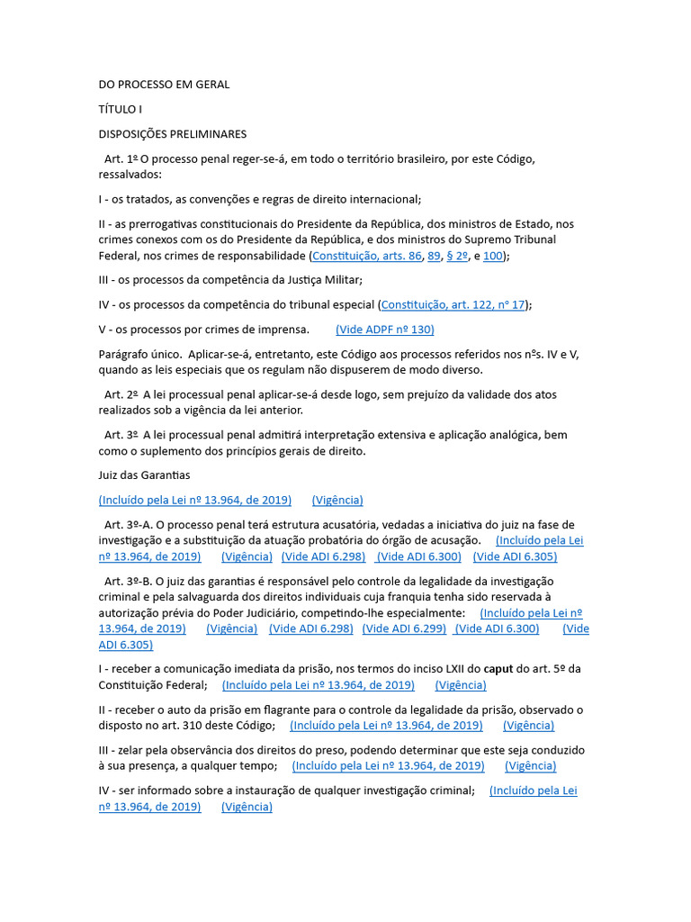 Dips. Preliminares e J. de Garantia Parte 01 | PDF
