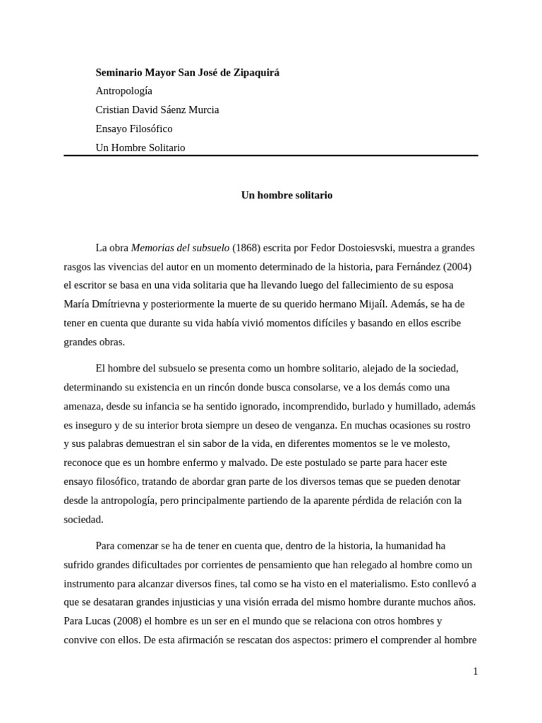 Un Hombre Solitario PDF