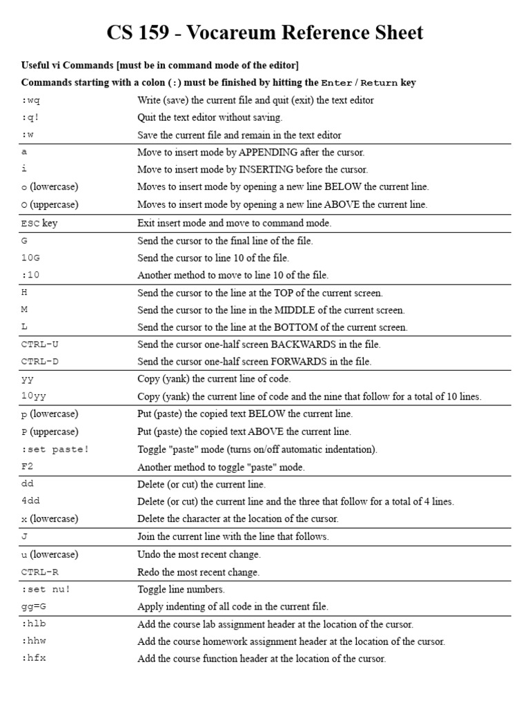 Vocarium Ref | PDF