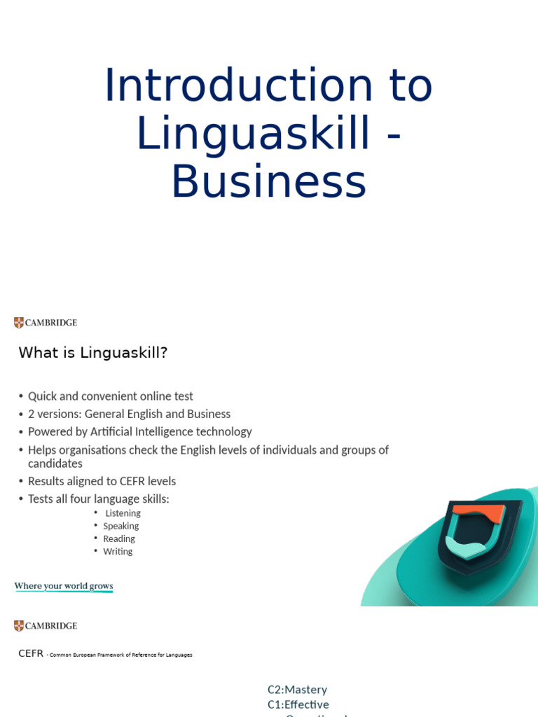 Introduction To Linguaskill | PDF