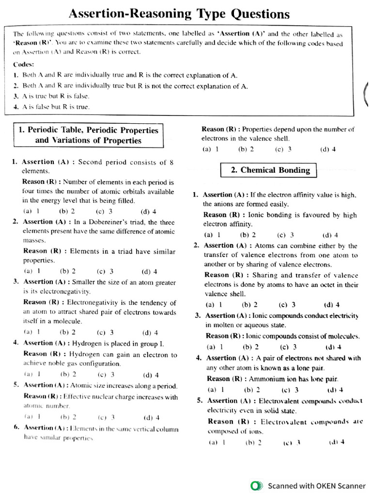 Assertion reasoning q a pdf