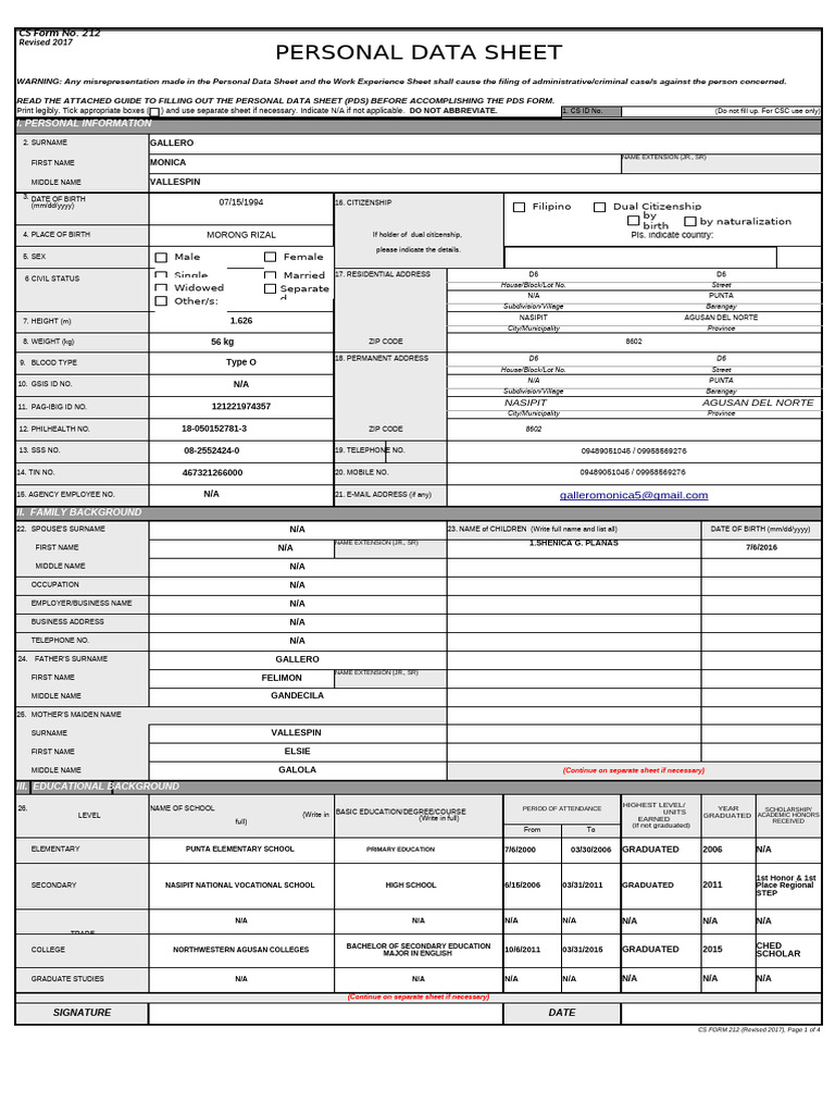 MY PDS 1.xlsx2 | PDF