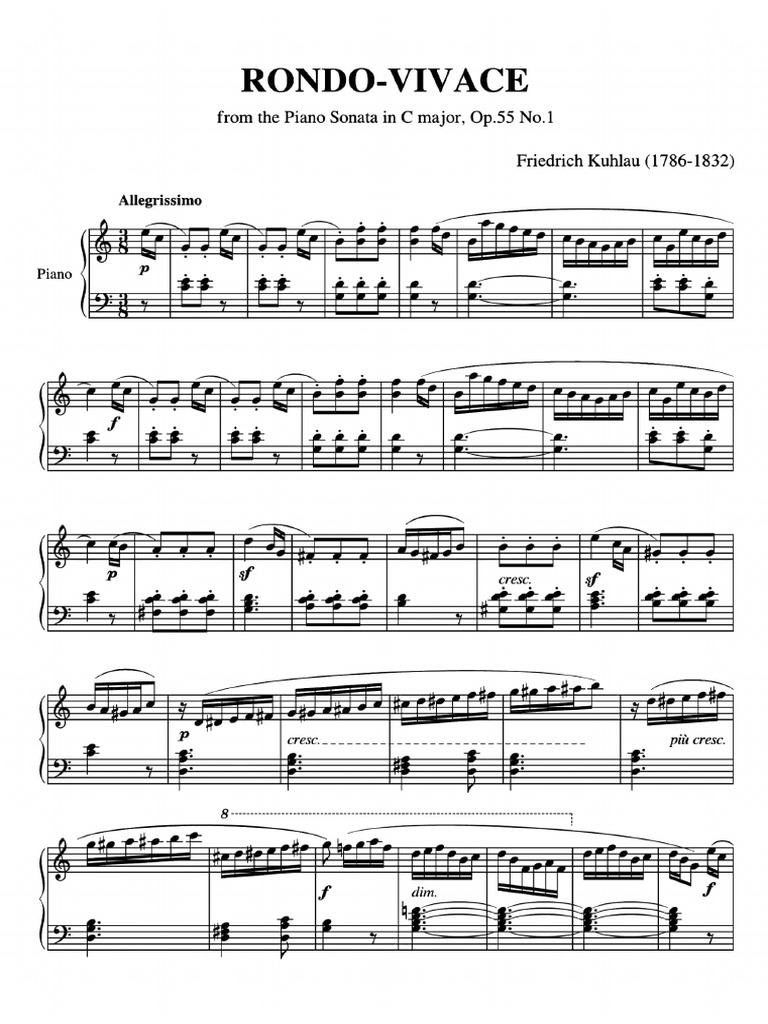 Rondo Vivace - Friedrich - Kuhlau | PDF