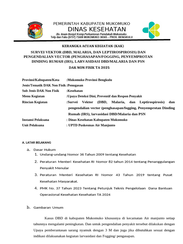 TOR DBD 2025 Sesuai Template | PDF