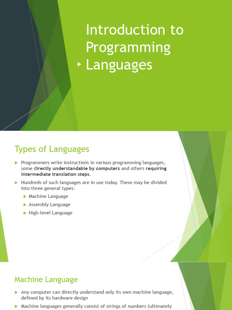 Lecture 0 - Introduction To Programming Languages (10.01.2023) | PDF