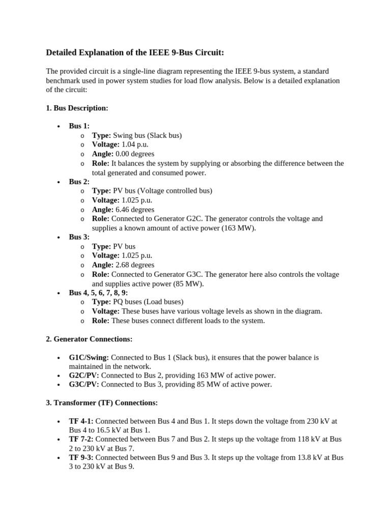 IEEE 9 Bus System | PDF