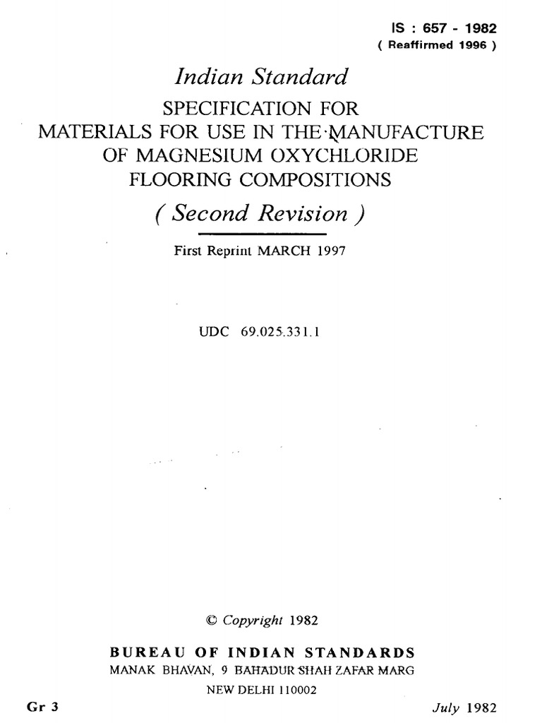 Indian Standard | PDF