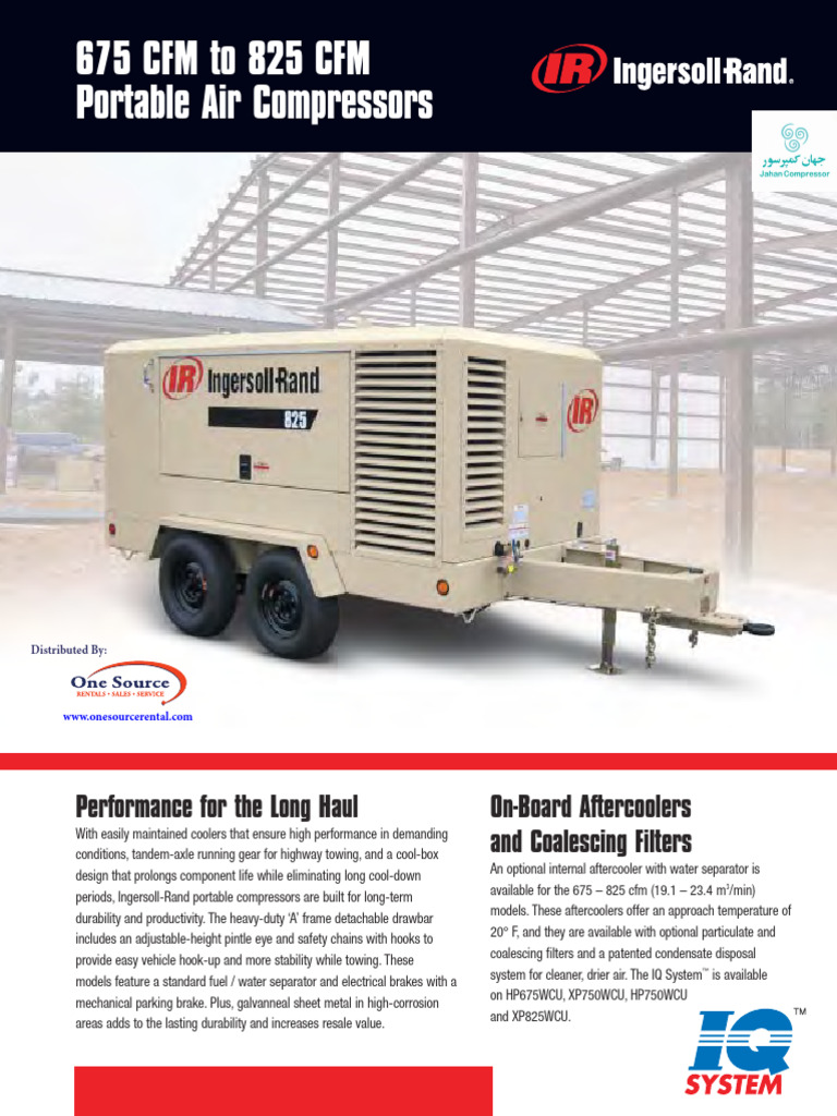 Ingersoll Rand Screw Diesel Compressors 675 CFM To 825 CFM | PDF