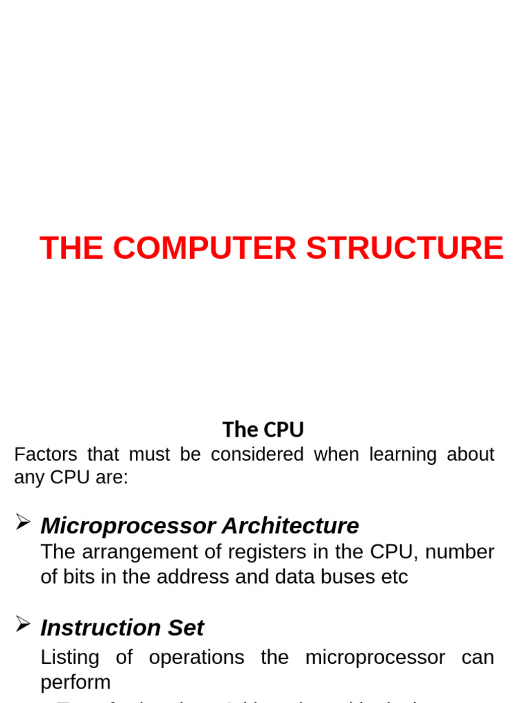 Computer Structure | PDF