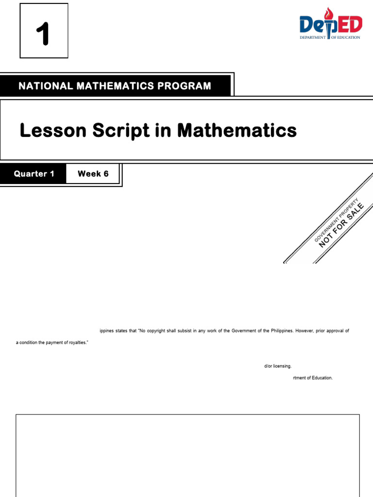 Lesson Script in Mathematics | PDF | Learning | Teachers