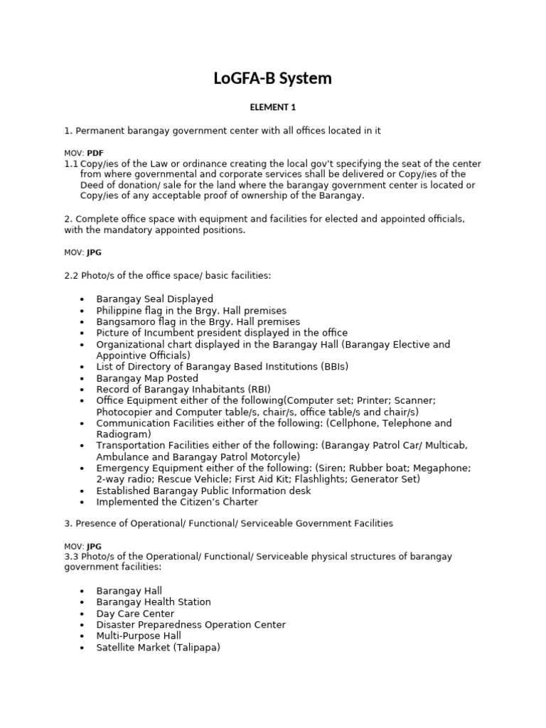 LoGFA B System | PDF