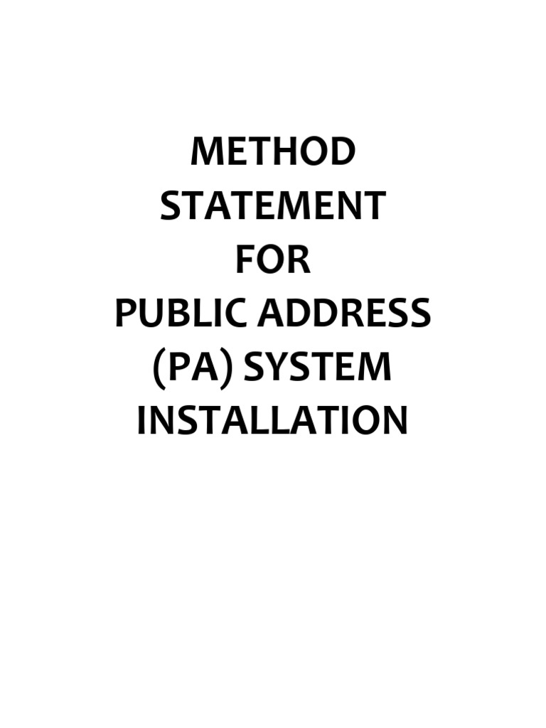 MS - PA System | PDF