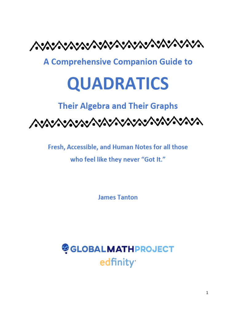 Quadratics Comprehensive Guide Pdf