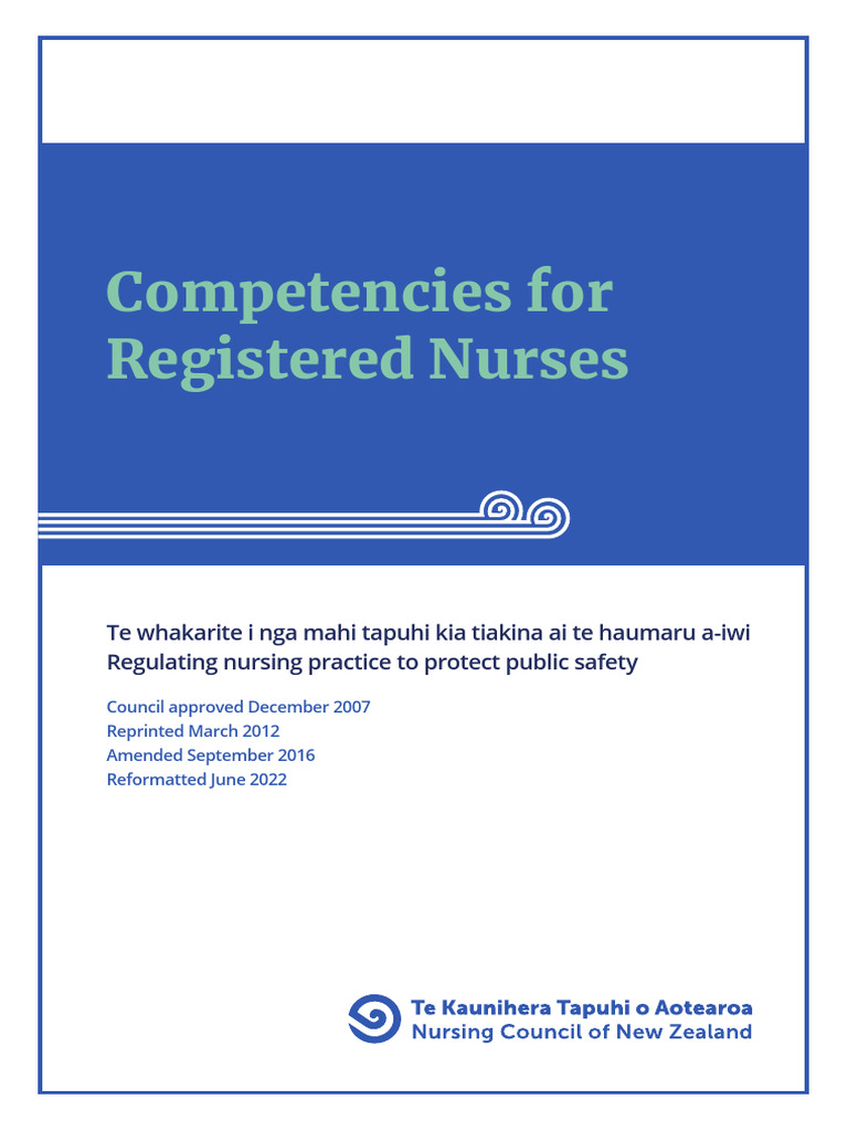 NCNZ006 Competencies Registered Nurses 15-08-2022v0.1pdf 2 | PDF