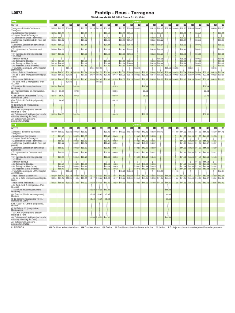 Timetable | PDF