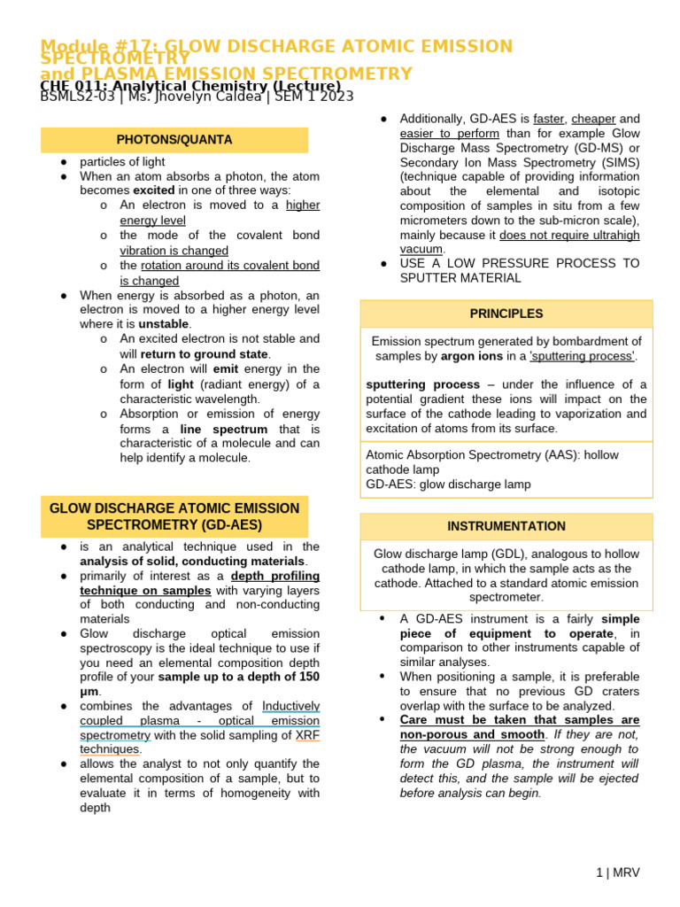 AnaChem Module 17 | PDF