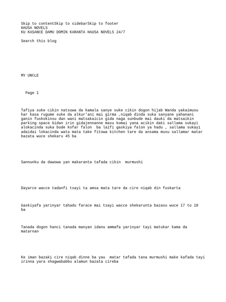 my uncle complete PDF