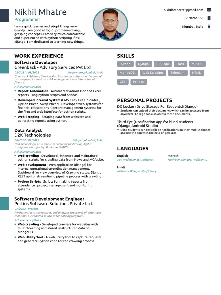 Test Resume | PDF