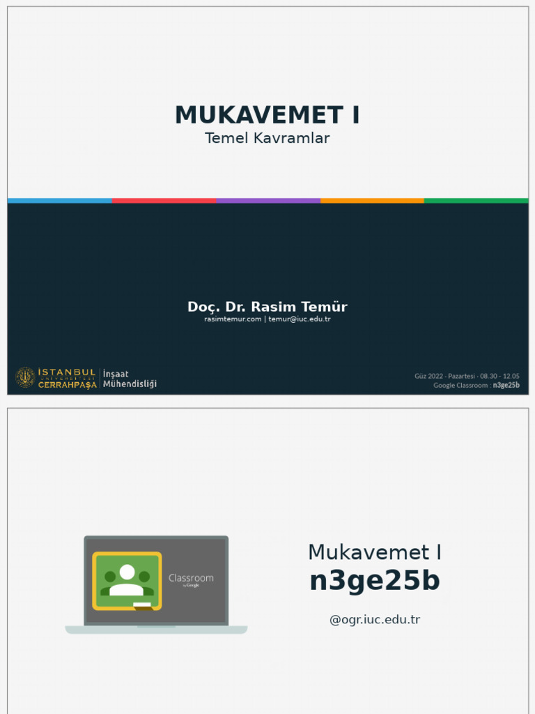 (MUKAVEMET I) 01 - Temel Kavramlar 2022 | PDF