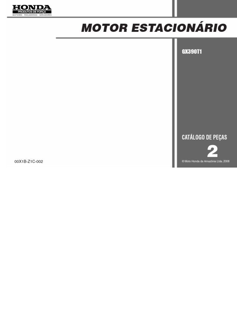 MANUAL Motor Honda GX - 160 | PDF