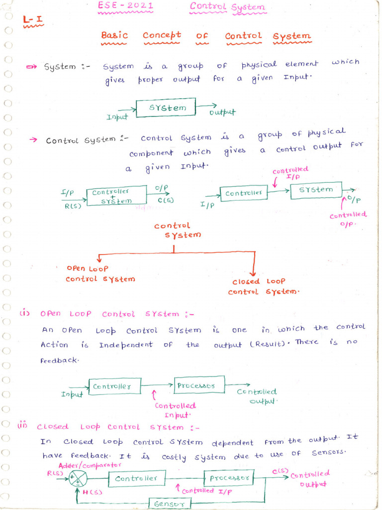 Control System Notes Umesh Dhande Sir (Ram Balajee) | PDF