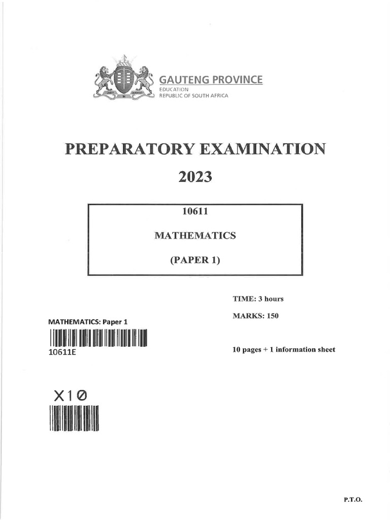 GDE Prelim 2023 P1 | PDF