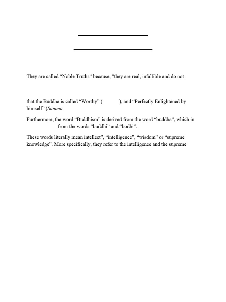 Four Noble Truths-1 | PDF