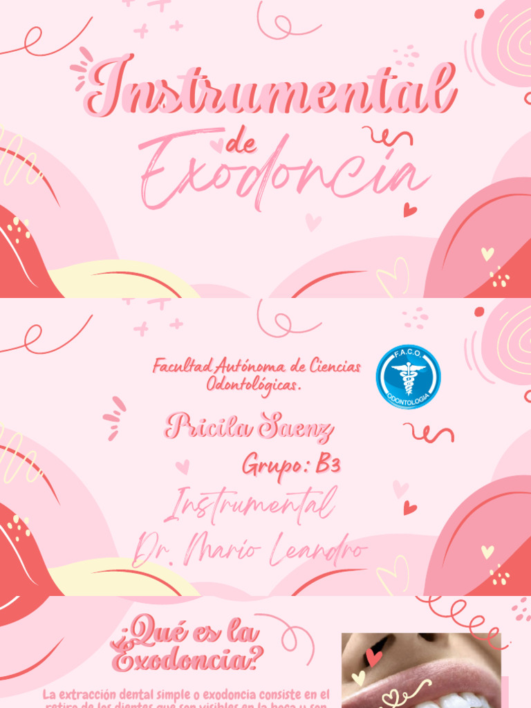 Instrumental de Exodoncia (Pricila Saenz B3) | PDF | Especialidades ...
