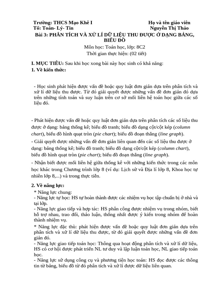 Dai 8 tiet 49 50 phan tich va xu li du lieu dang bieu do pdf