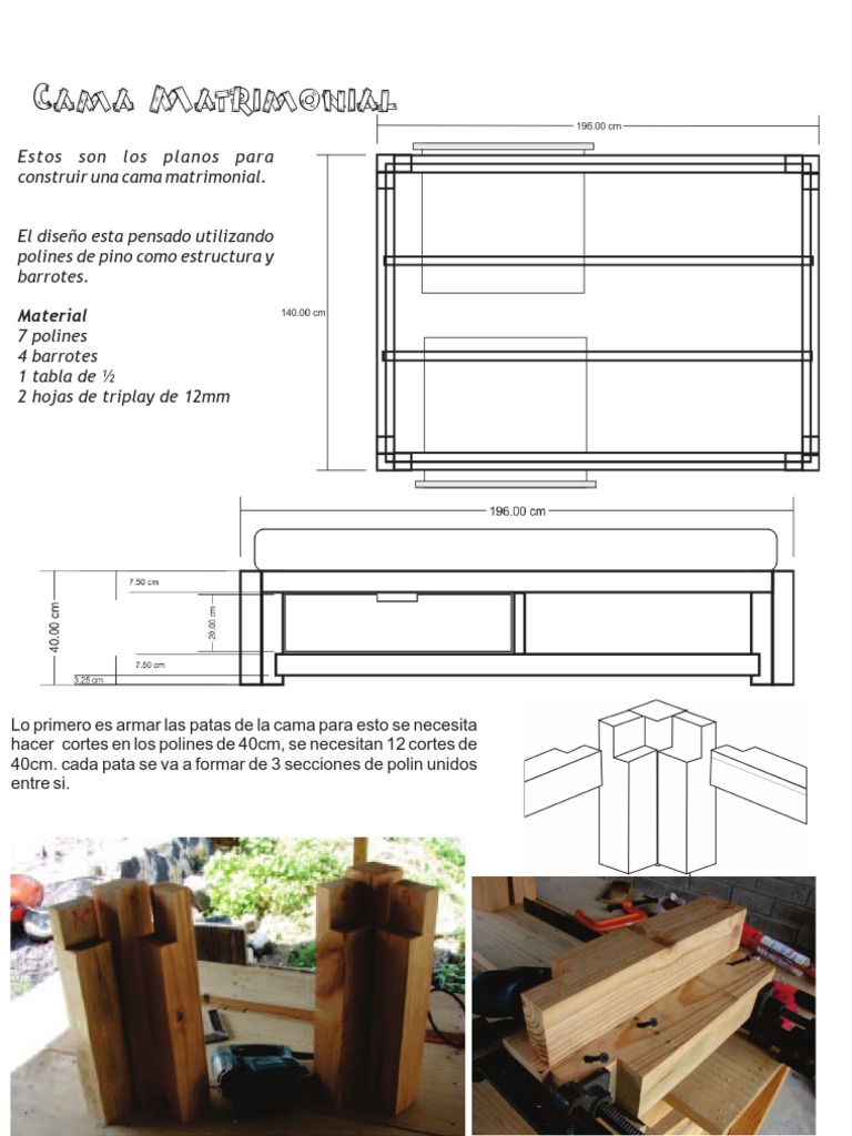 Cama Planos | PDF | Artes del Lenguaje y Comunicación | Hogar, jardinería y  bricolaje, image size:768x1024