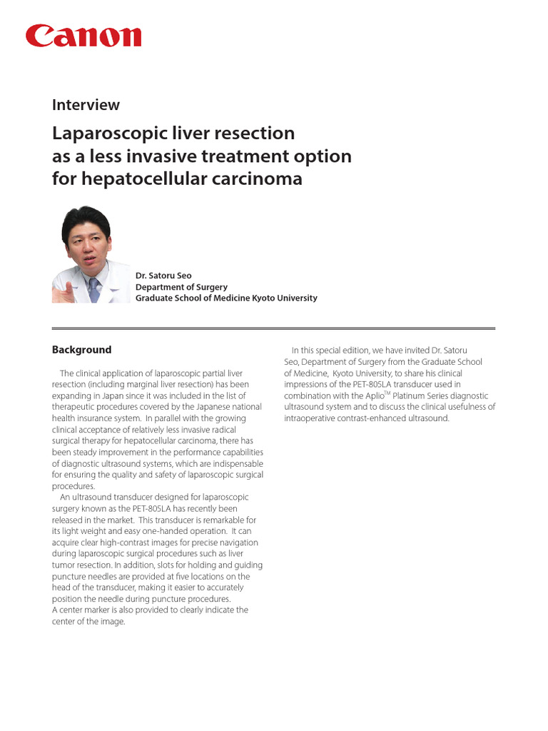 Laparoscopic Liver Resection | PDF