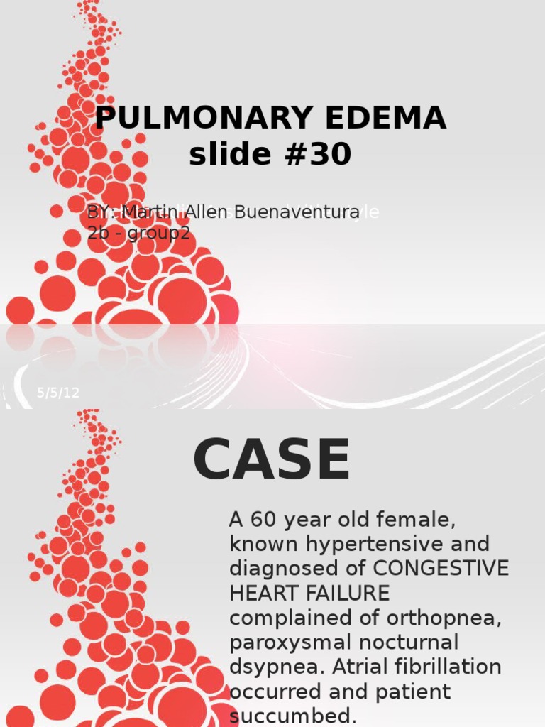 Management of acute pulmonary edema ppt picture