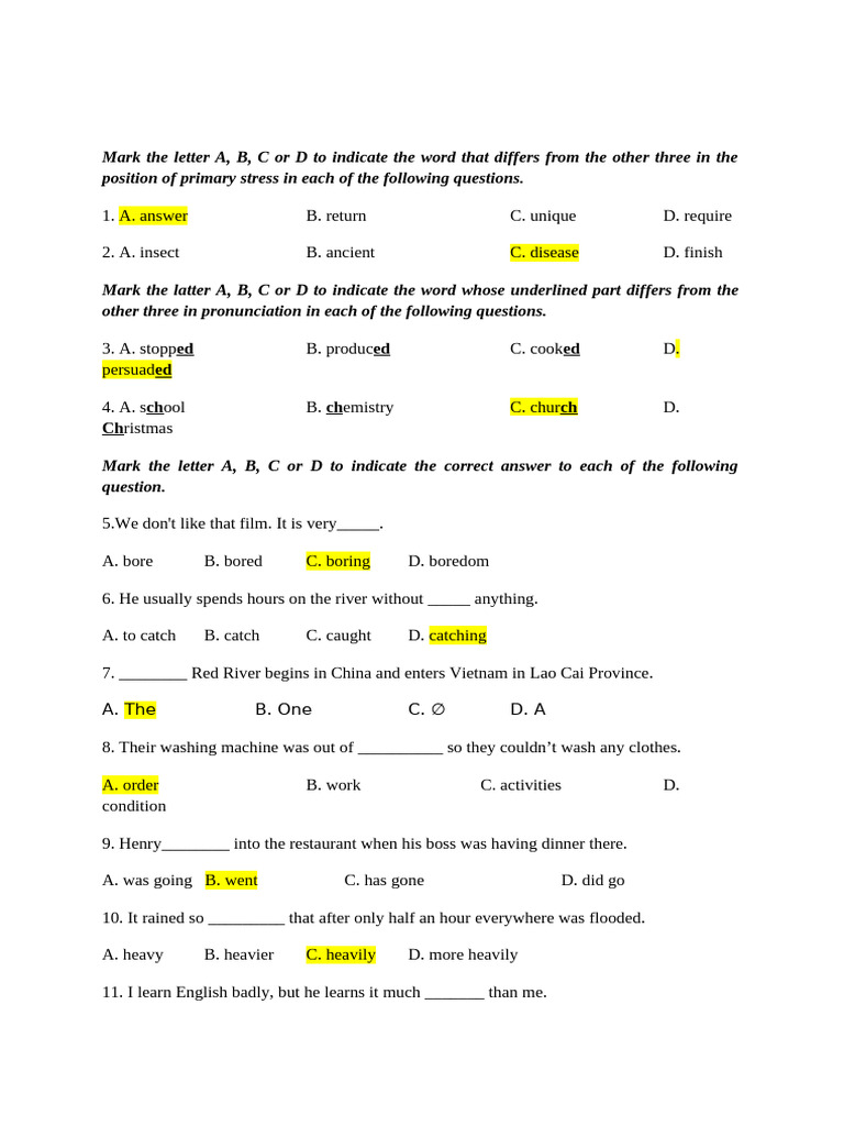 Practice Test 12 | PDF