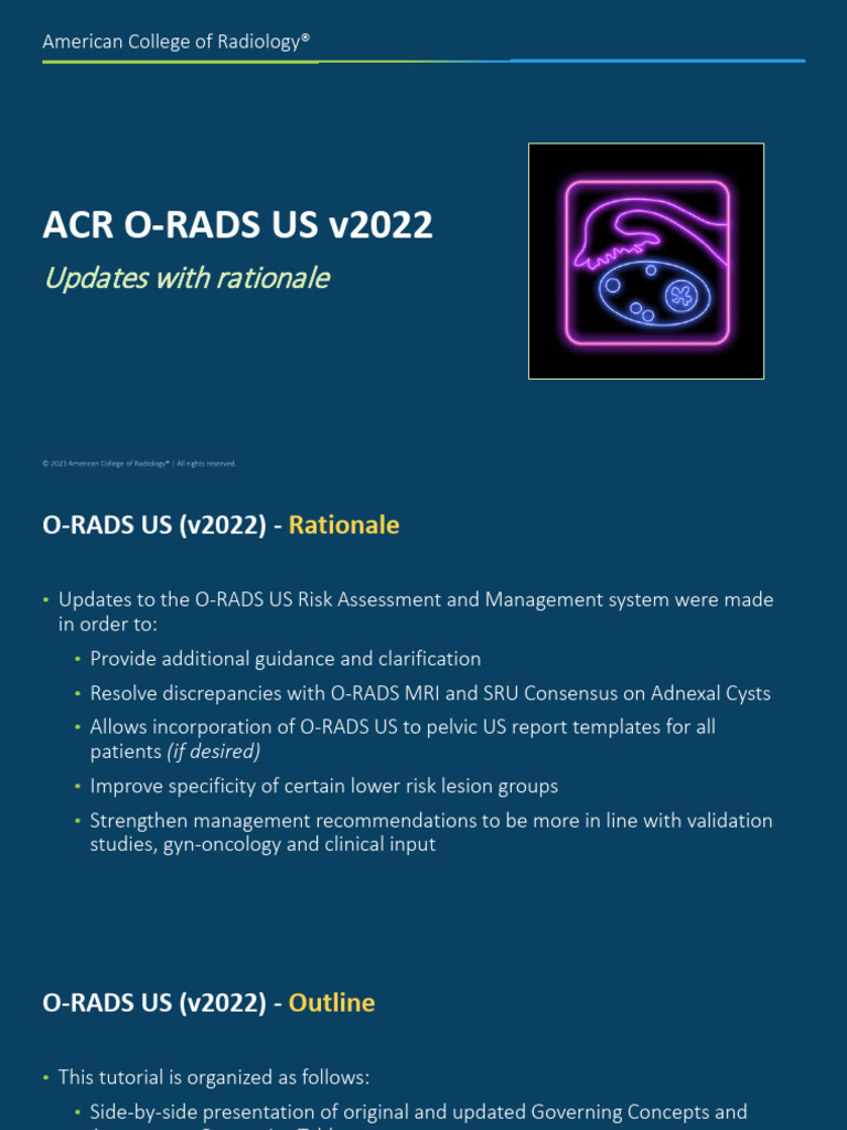 O-RADS v2022 Updates | PDF